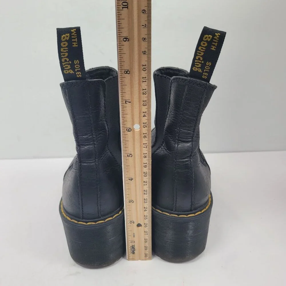 Dr. Martens Rometty Women's Black Platform Chelsea Boots US Size 7